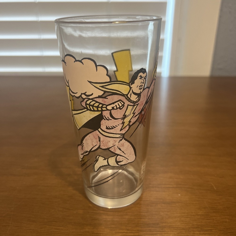 VINTAGE SHAZAM PEPSI COLLECTOR SERIES DRINKING GLASS DC COMICS SUPER HERO 1978